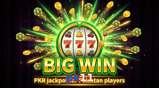 Big win animation on Pk11 slot game